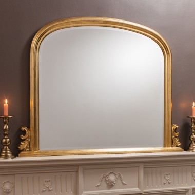 Gold Over Mantel Mirror 