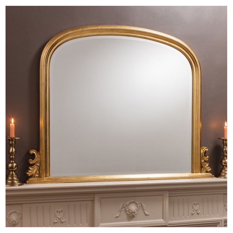 Gold Over Mantel Mirrors, Arch Mirror On Mantle