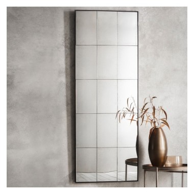 Antiqued Block Mirror