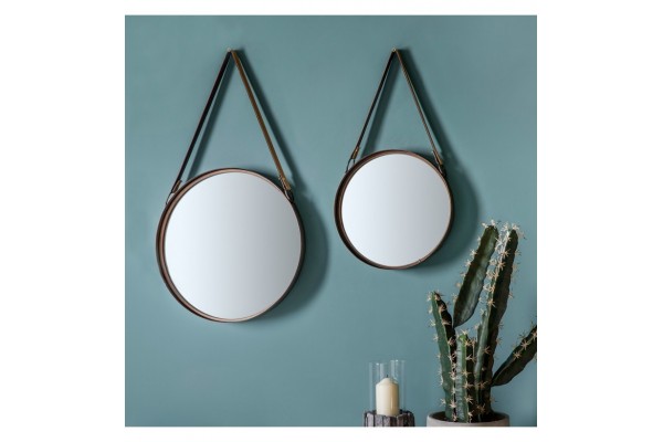 Wall Mirror With Hanging Strap Mirrors, Leather Mirrors Wall