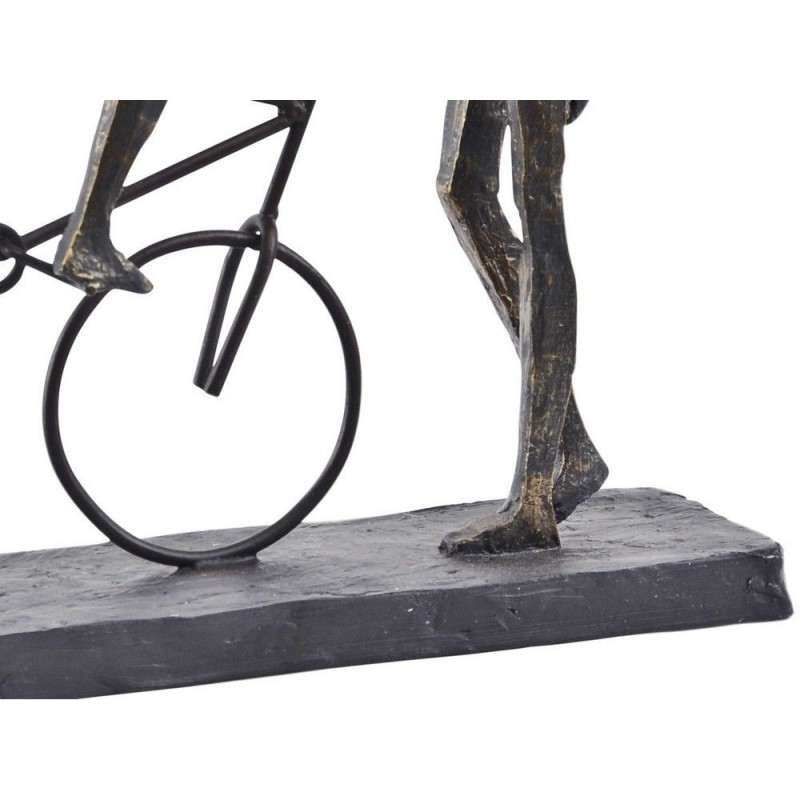 Bronze Kissing Couple On Bike Sculpture | Decorative Objects