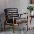 Mid-Century Style Leather Chair