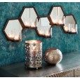 Bronze Honeycomb Mirrored Wall Sconce