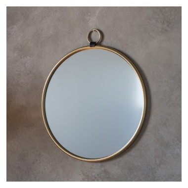 Golden Round Mirror 