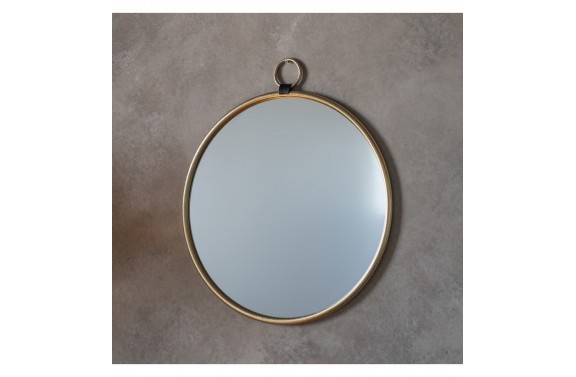 Golden Round Mirror 