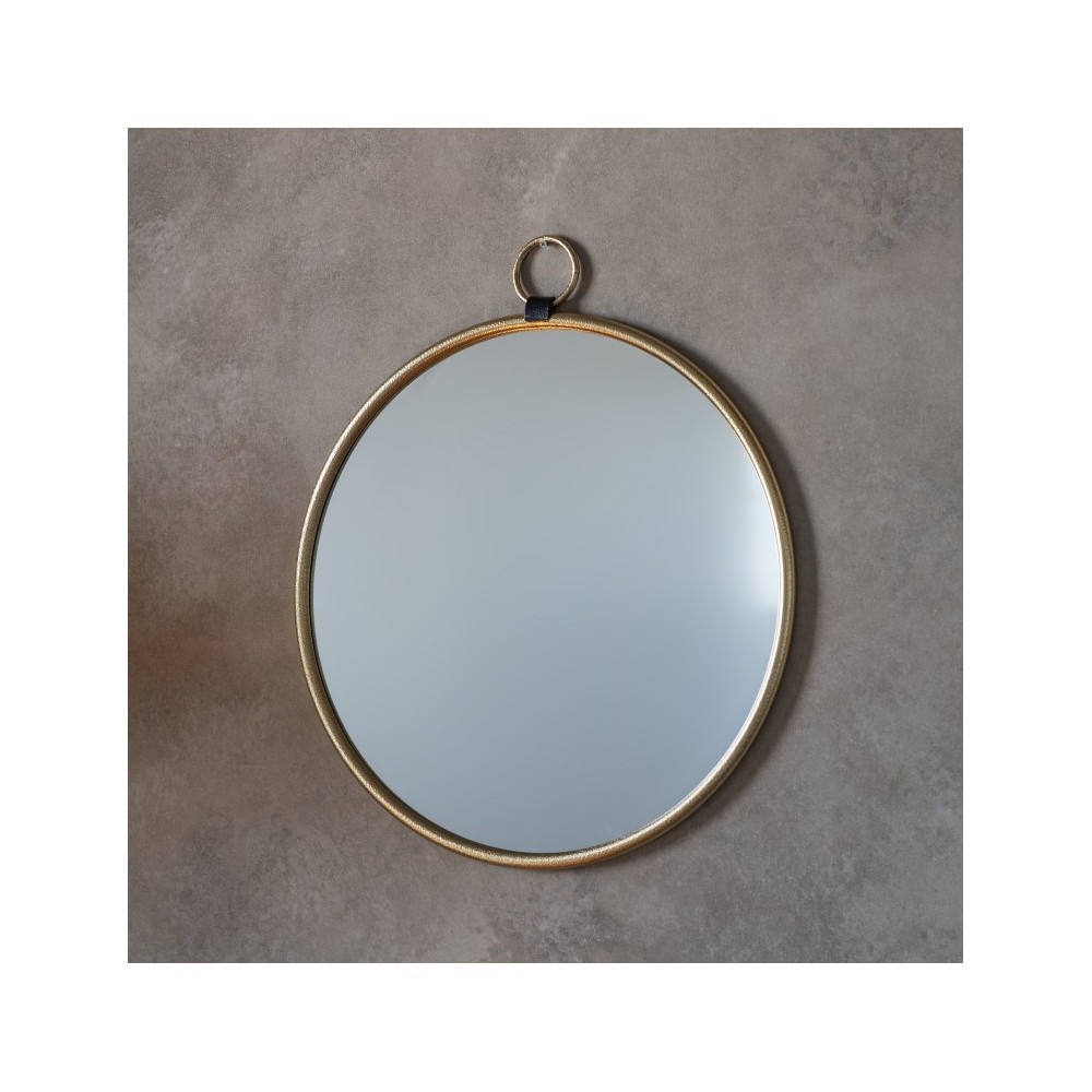 Golden Round Mirror 