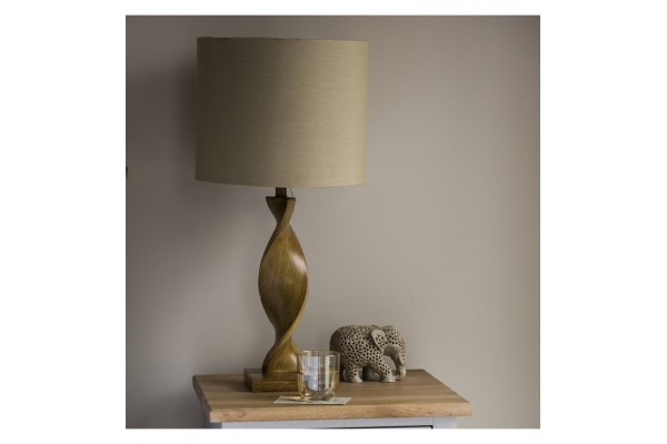 Rustic Spiral Table Lamp