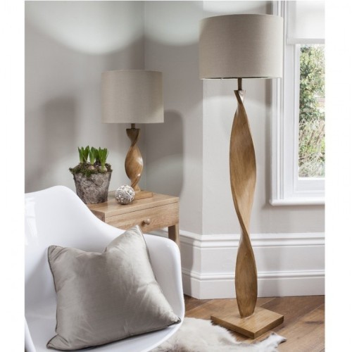Rustic Spiral Floor Lamp