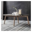 Concrete Effect Oval Coffee Table