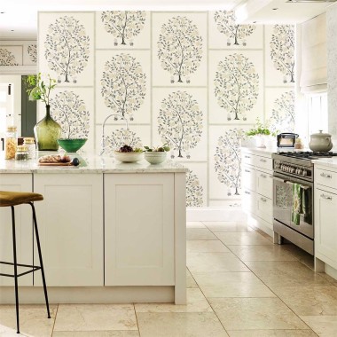 Anaah Tree Wallpaper - Annato/ Blueberry Anaah Tree Wallpaper - Annato/ Blueberry