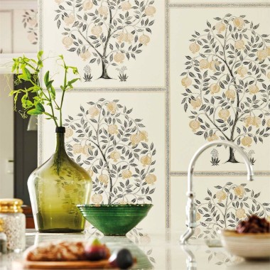 Anaah Tree Wallpaper - Annato/ Blueberry Anaah Tree Wallpaper - Annato/ Blueberry