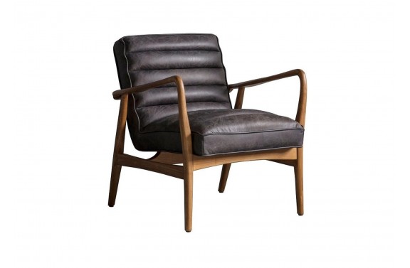 Mid-Century Style Leather Chair