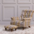 John Sankey Slipper Chair in wool plaid from Anna Morgan (London)