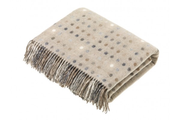 Bronte by Moon Multi Spot Natural Wool Throw